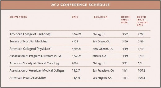 NEJM 2012 Conference Schedule NEJM 2012 Conference Schedule